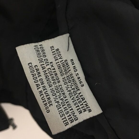 Levi's SZ S Black Leather Jacket - Picture 3 of 4